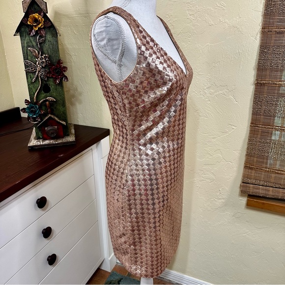 Badgley Mischa Mark + James Rose Gold Sequined Dress - Picture 3 of 9